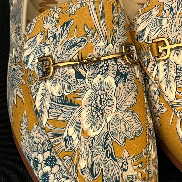 Sam Edelman Loraine Loafer Flats Floral Print Mustard Yellow Women Sz 8.5M‎ - Picture 6 of 9